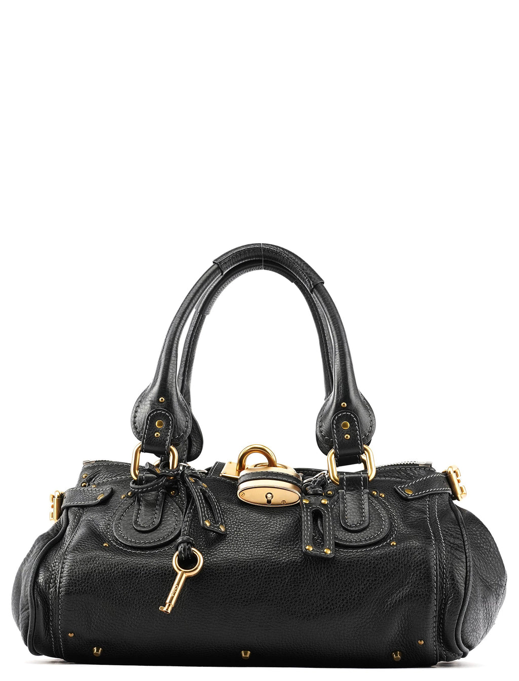 Black Leather Paddington Shoulder Bag