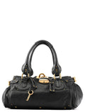 Black Leather Paddington Shoulder Bag