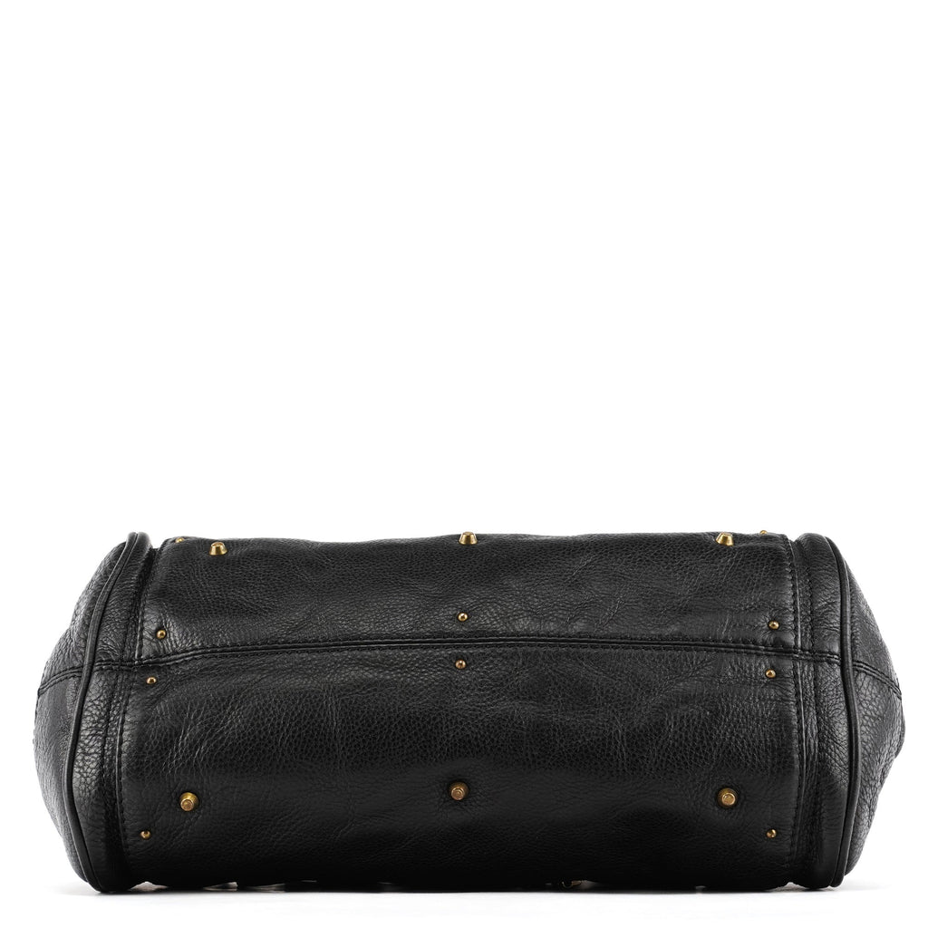 Black Leather Paddington Shoulder Bag