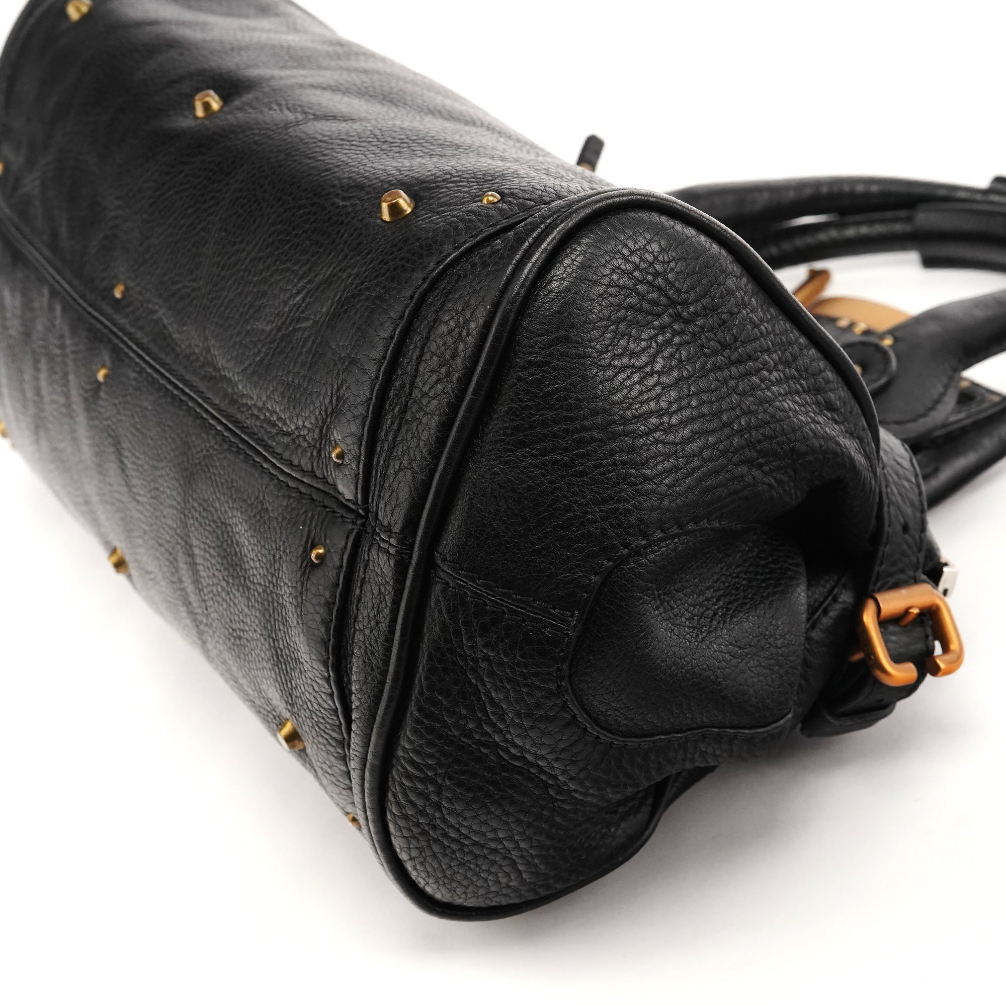 Black Leather Paddington Shoulder Bag