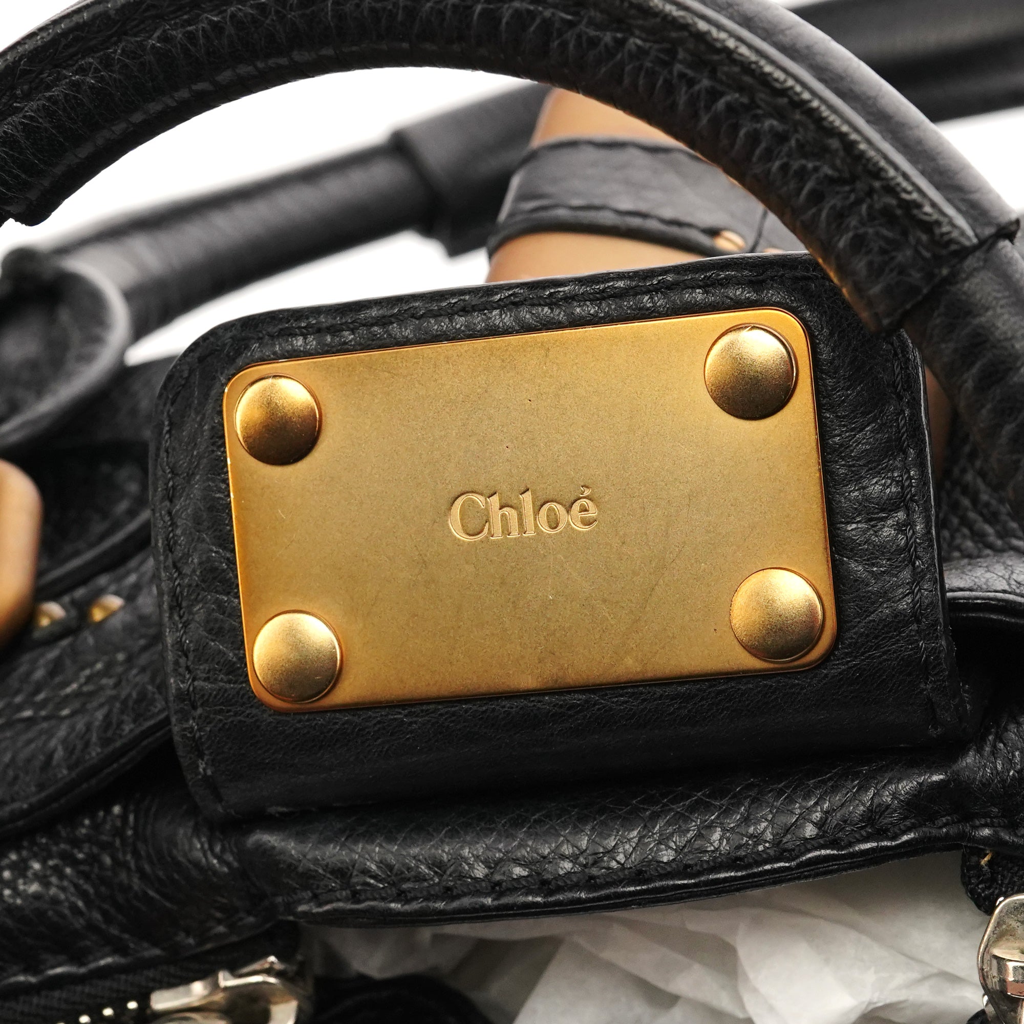 Black Leather Paddington Shoulder Bag