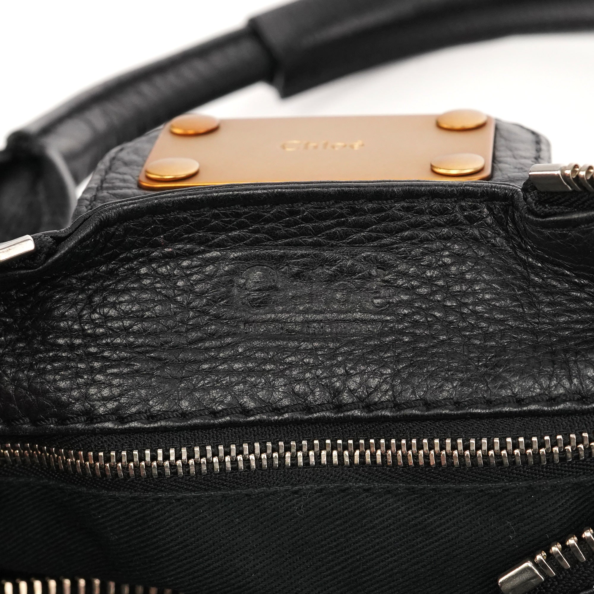 Black Leather Paddington Shoulder Bag