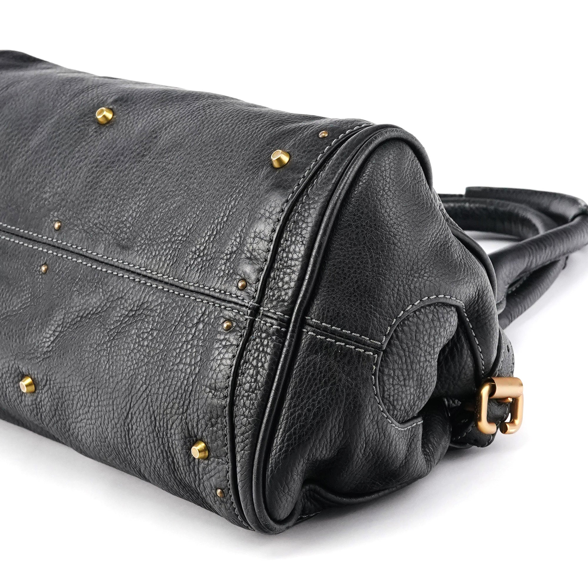 Black Leather Paddington Shoulder Bag
