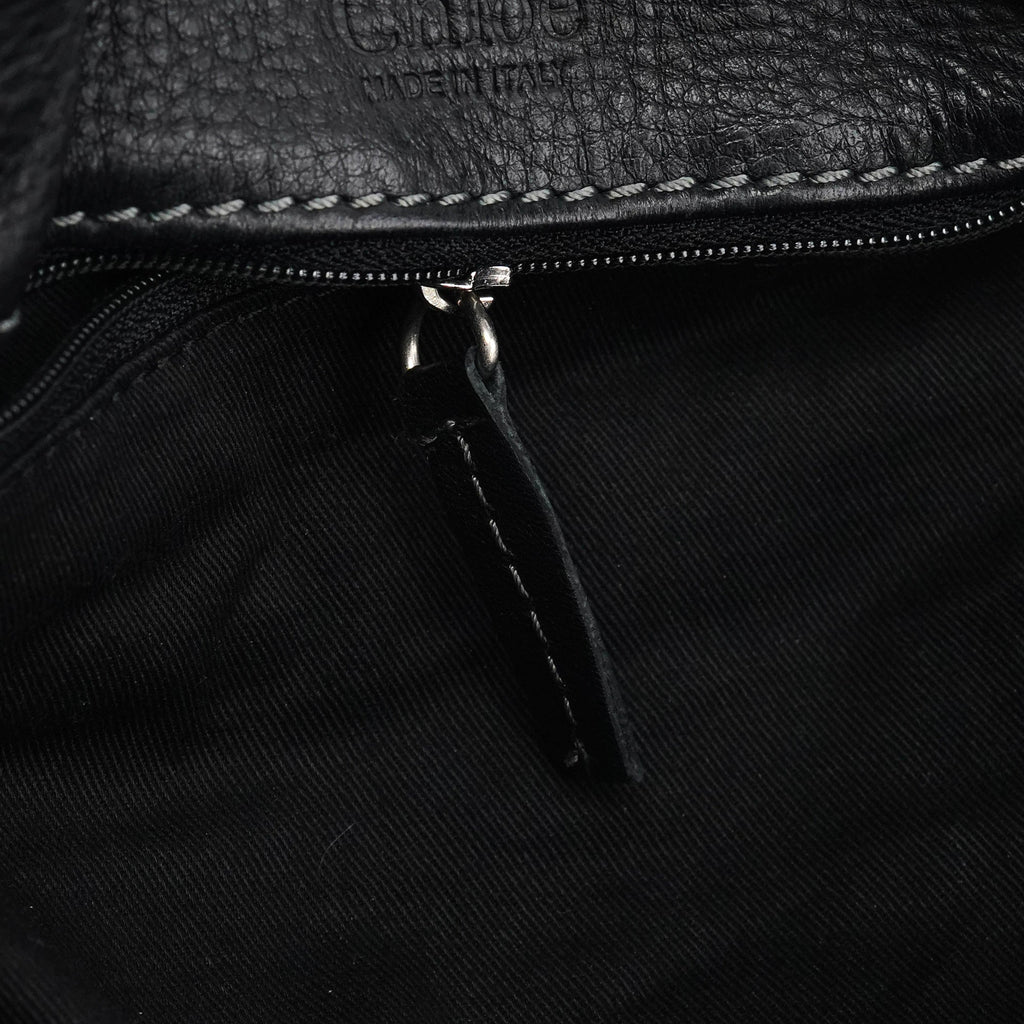 Black Leather Paddington Shoulder Bag