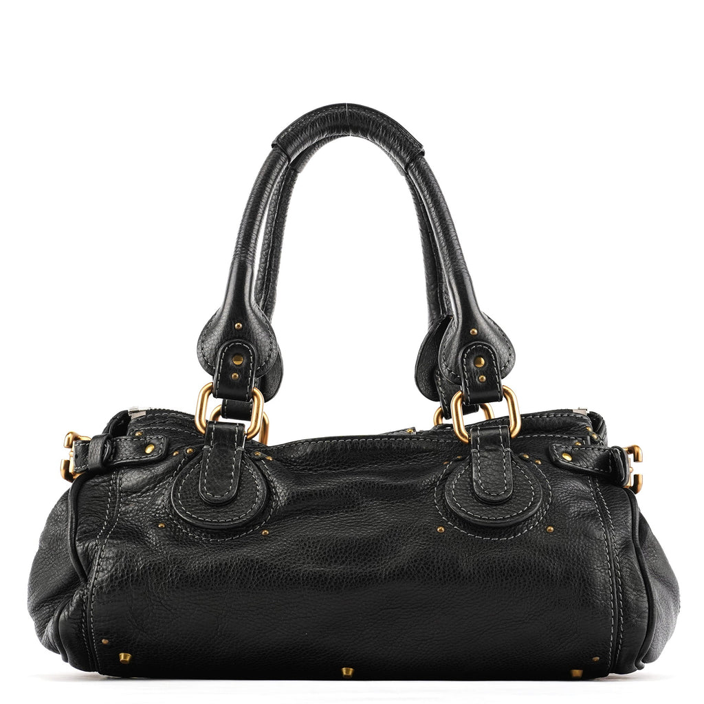 Black Leather Paddington Shoulder Bag
