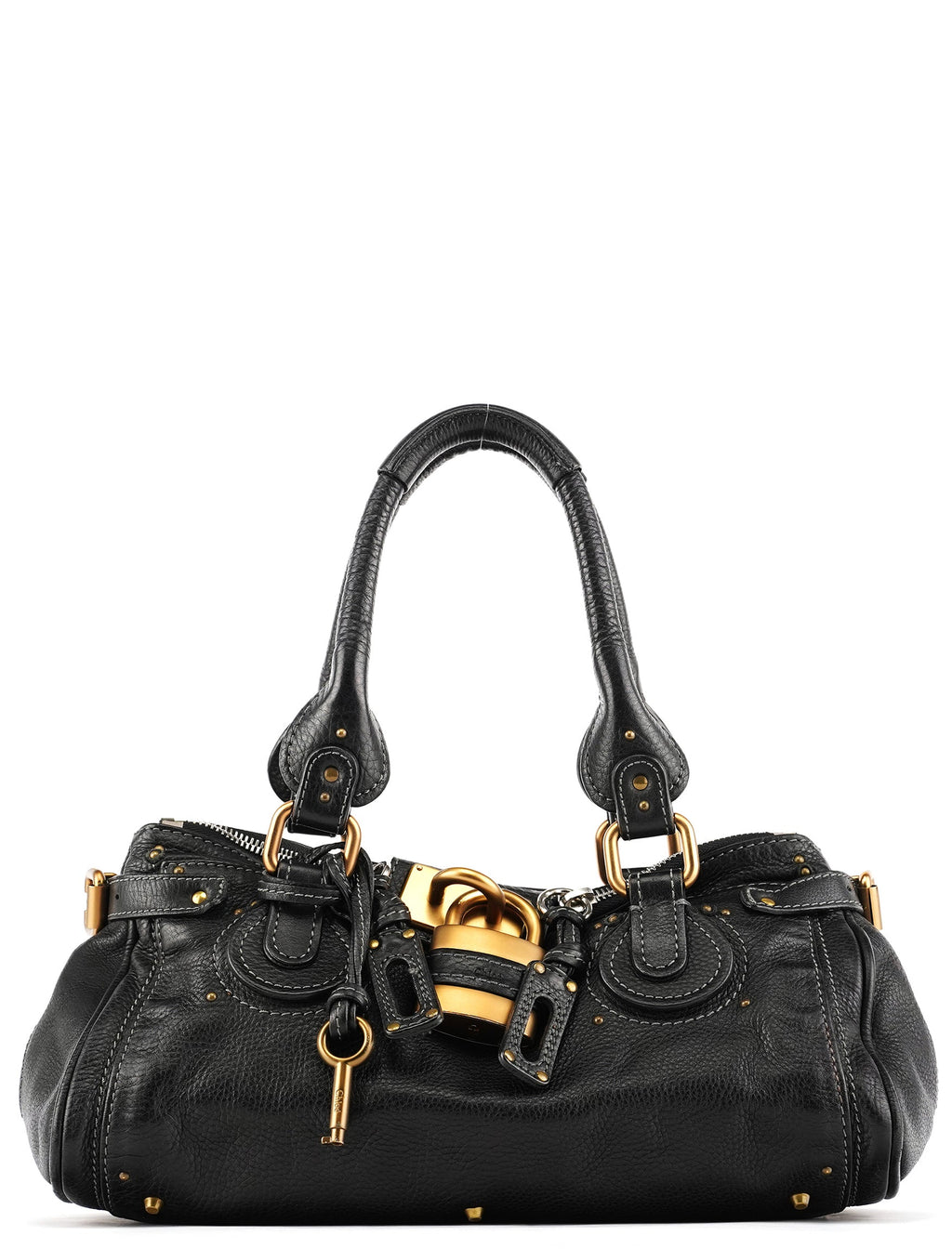Black Leather Paddington Shoulder Bag