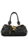 Black Leather Paddington Shoulder Bag