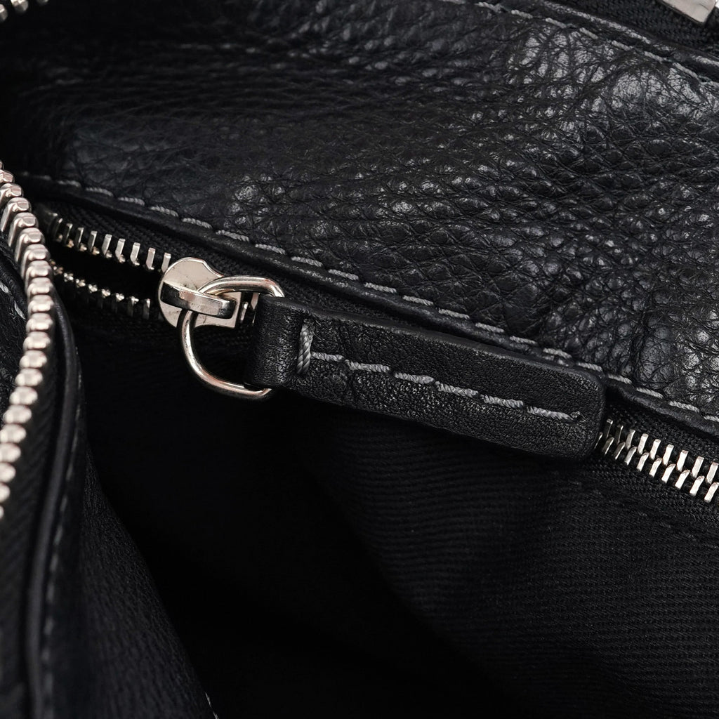 Black Leather Paddington Shoulder Bag