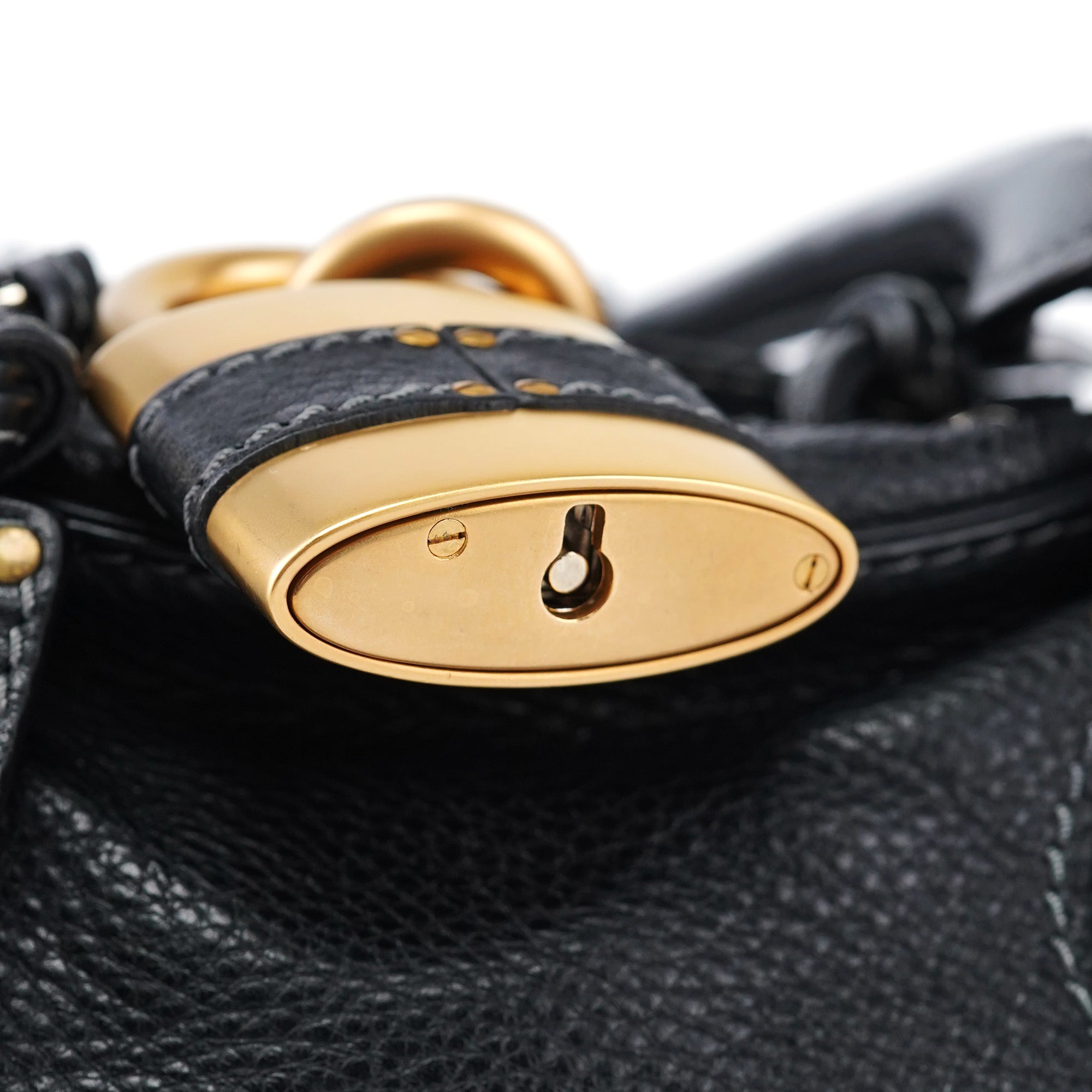 Black Leather Paddington Shoulder Bag