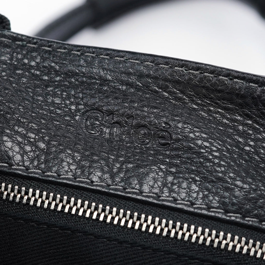 Black Leather Paddington Shoulder Bag