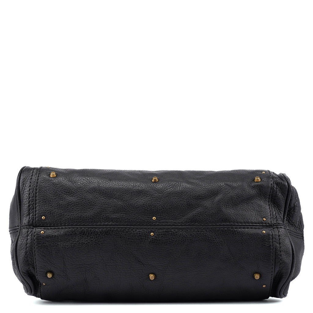 Black Leather Paddington Shoulder Bag