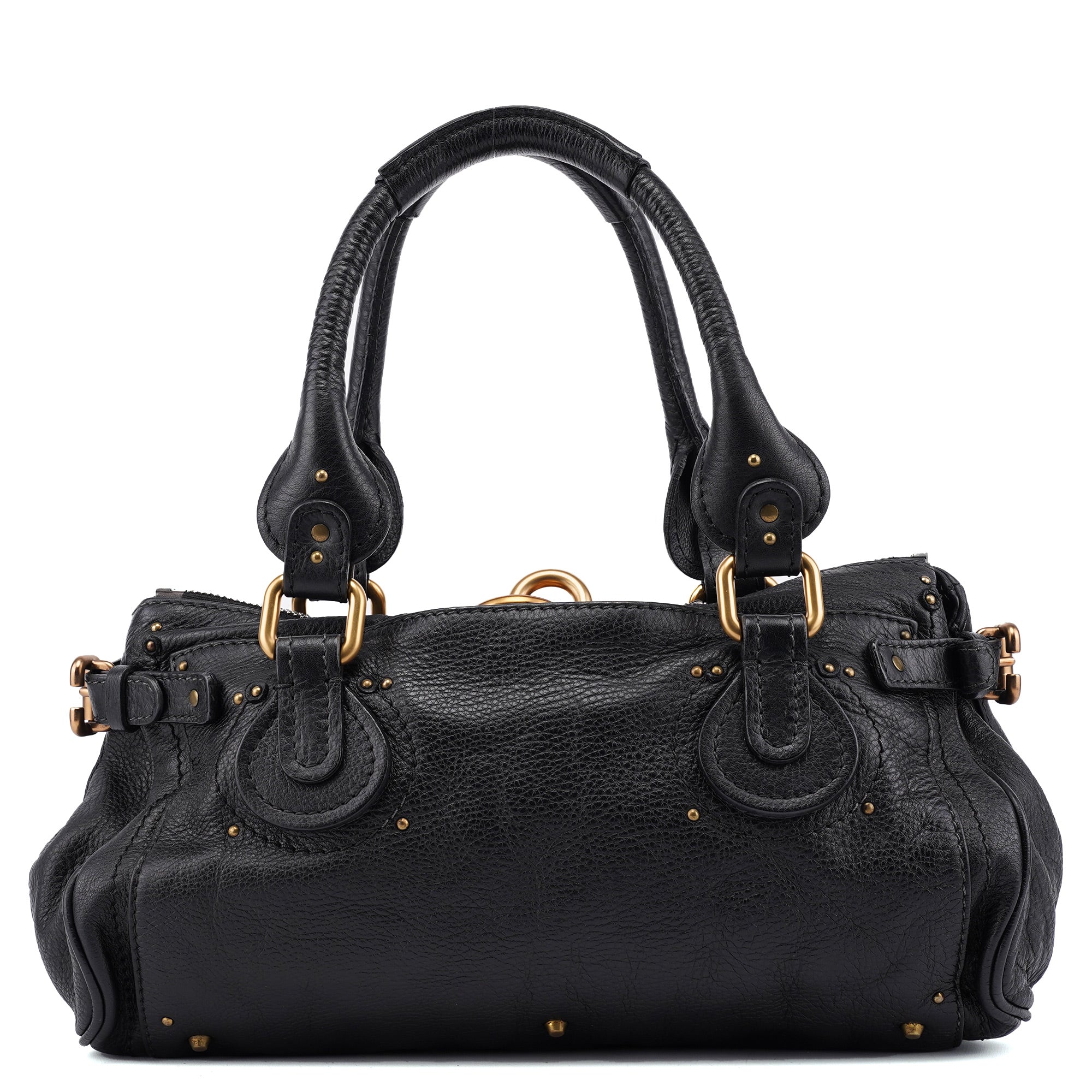 Black Leather Paddington Shoulder Bag