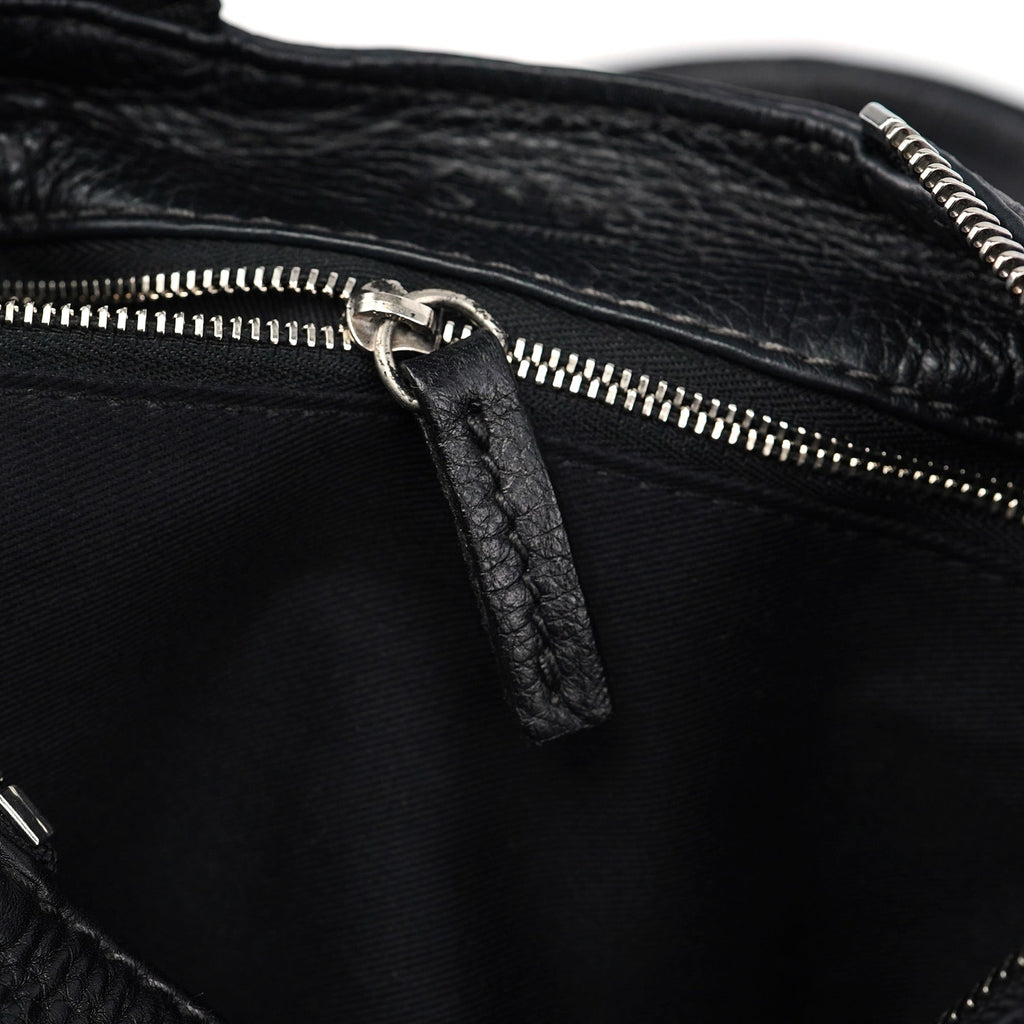 Black Leather Paddington Shoulder Bag