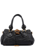 Black Leather Paddington Shoulder Bag