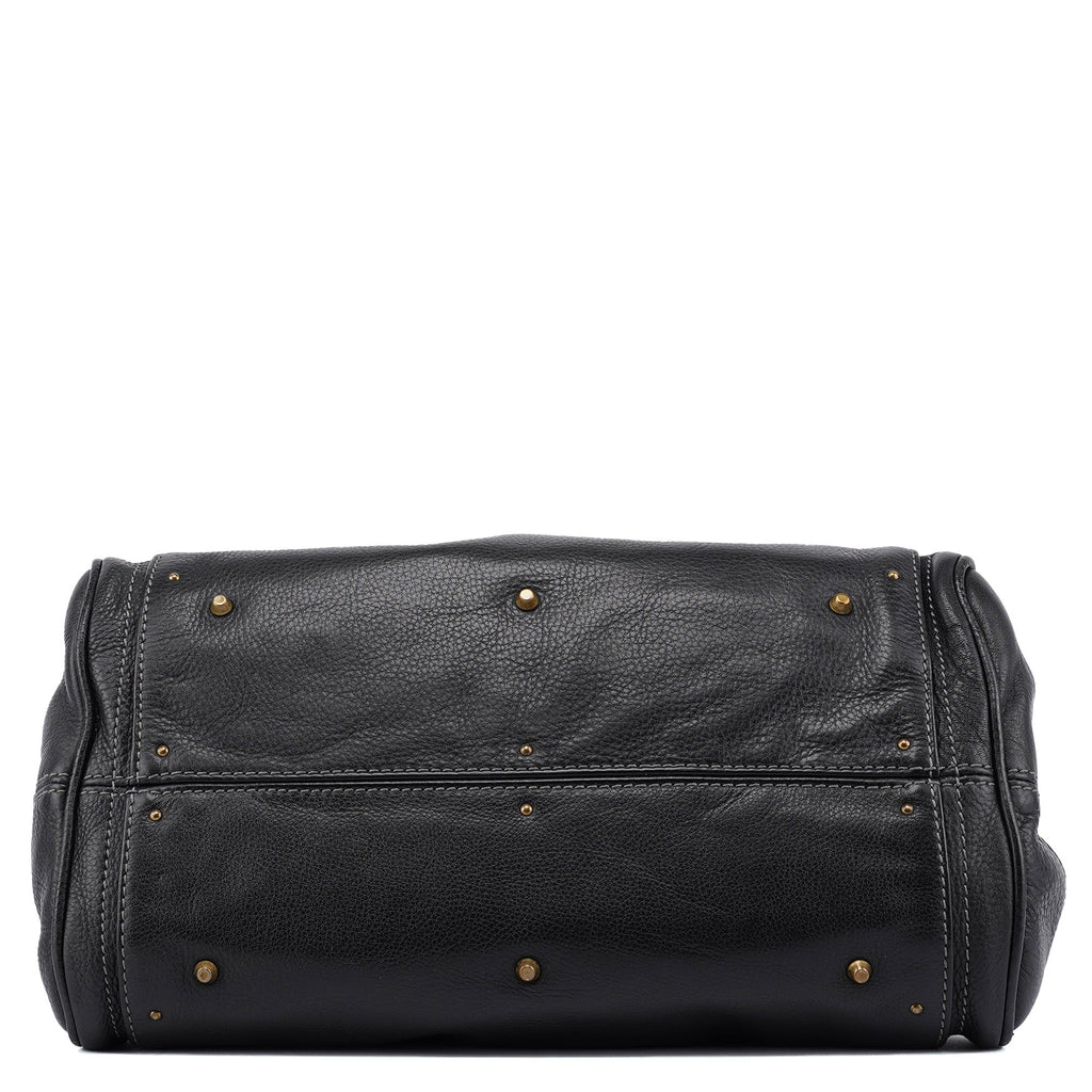 Black Leather Paddington Shoulder Bag