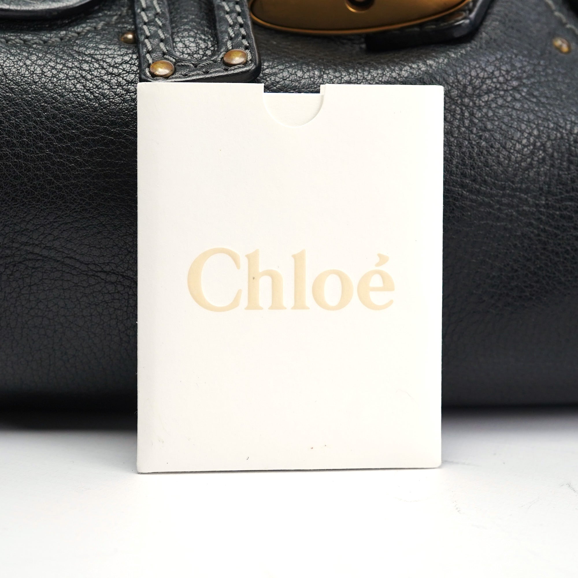 Black Leather Paddington Shoulder Bag