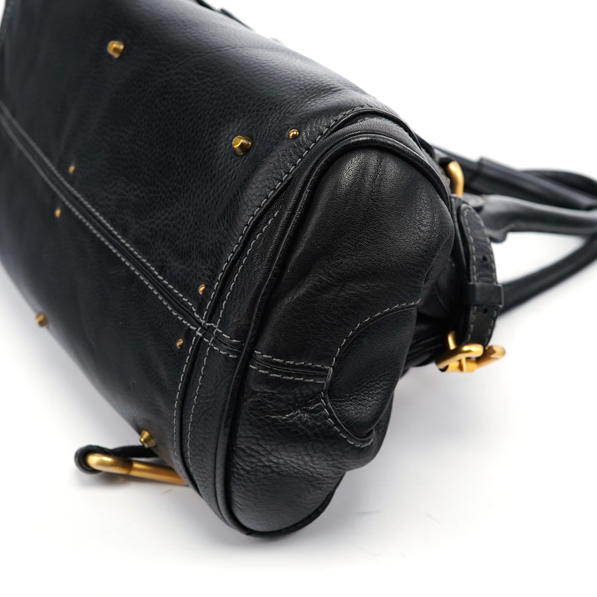 Black Leather Paddington Shoulder Bag