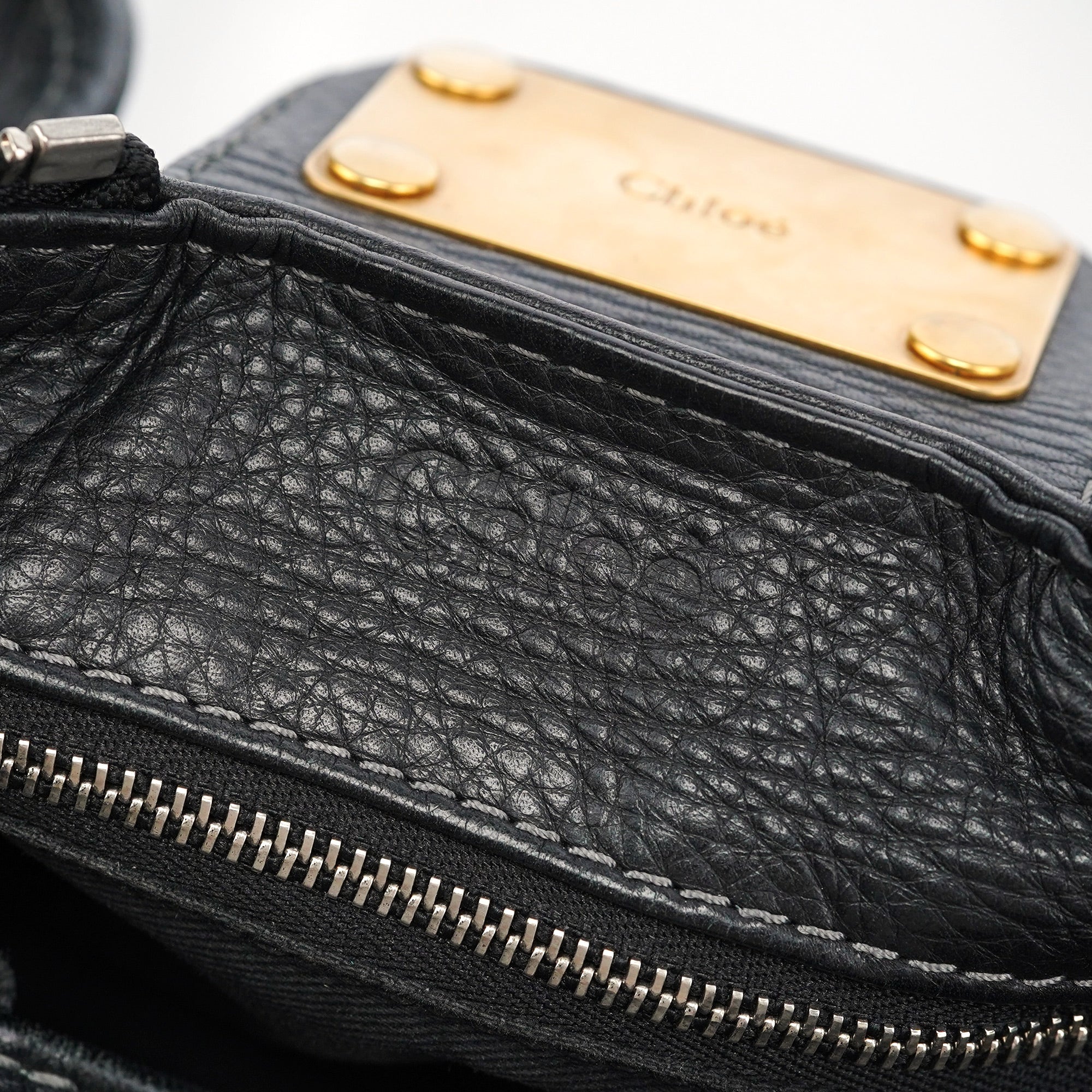 Black Leather Paddington Shoulder Bag