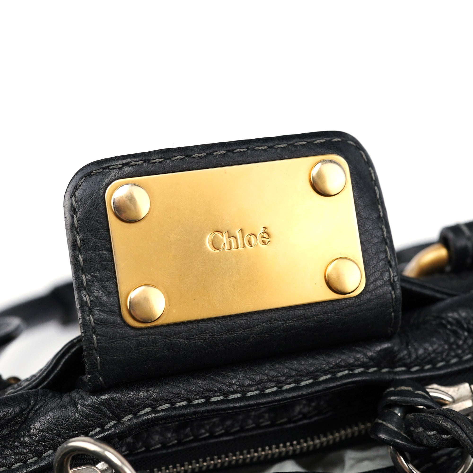 Black Leather Paddington Shoulder Bag