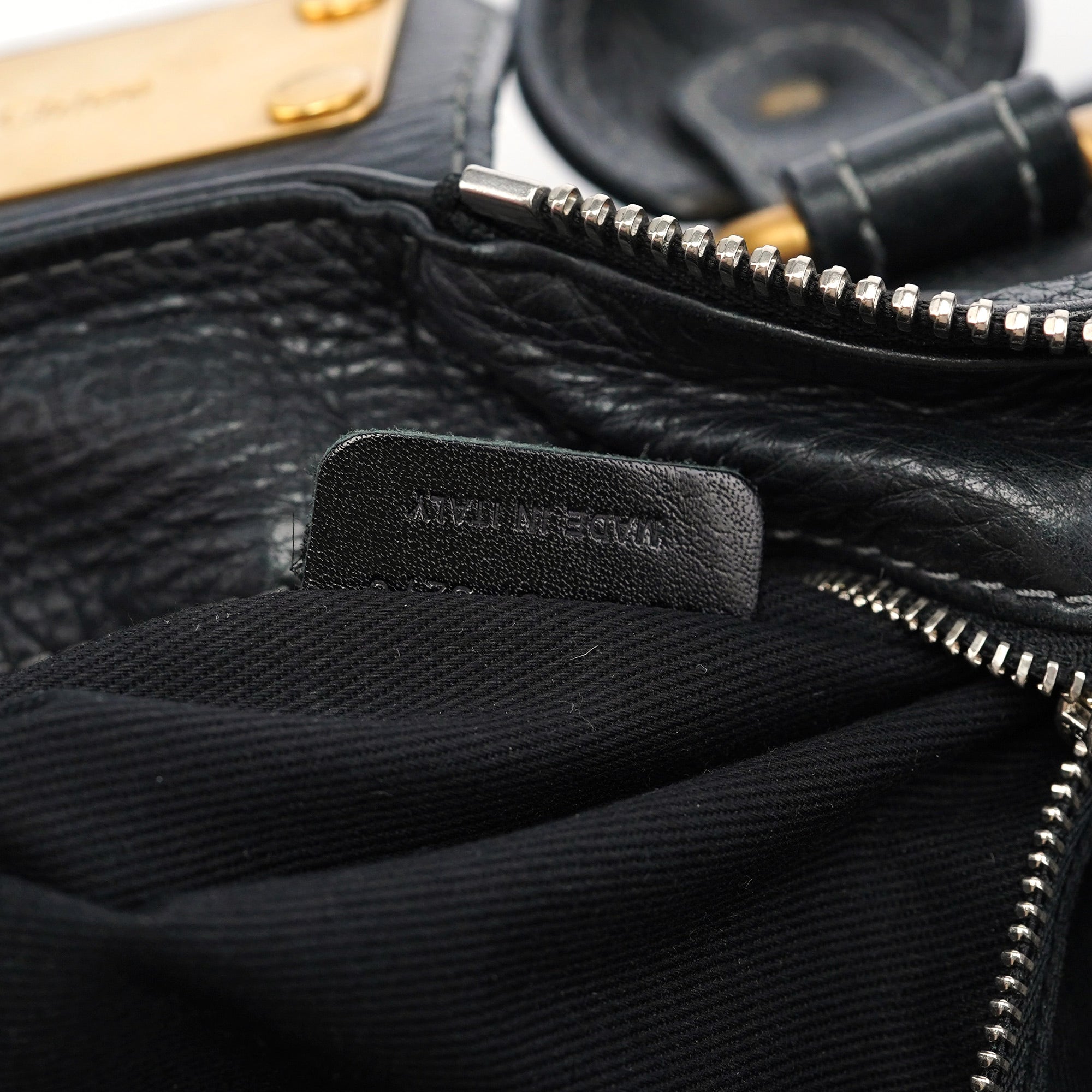 Black Leather Paddington Shoulder Bag