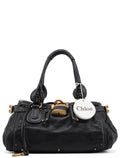 Black Leather Paddington Shoulder Bag