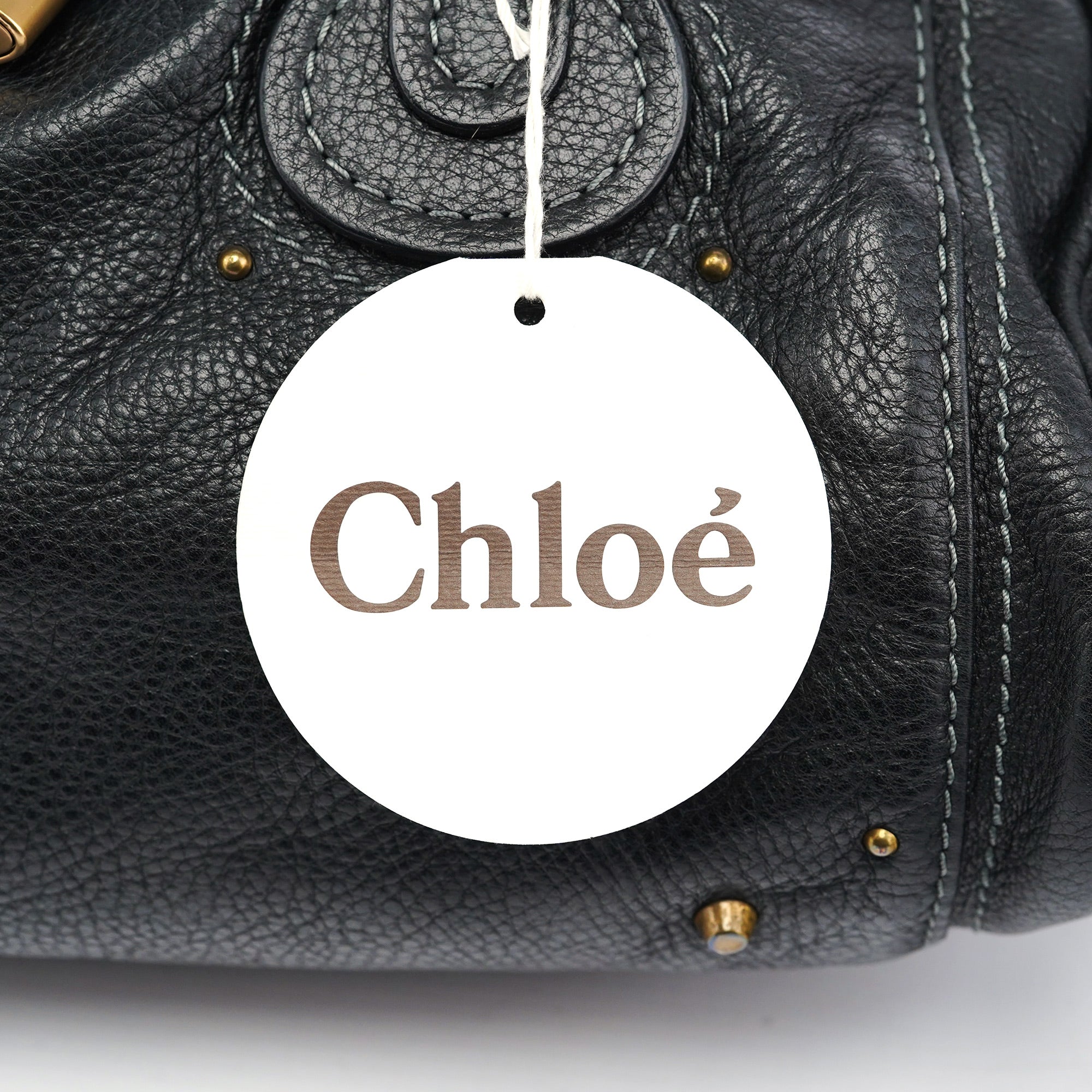 Black Leather Paddington Shoulder Bag