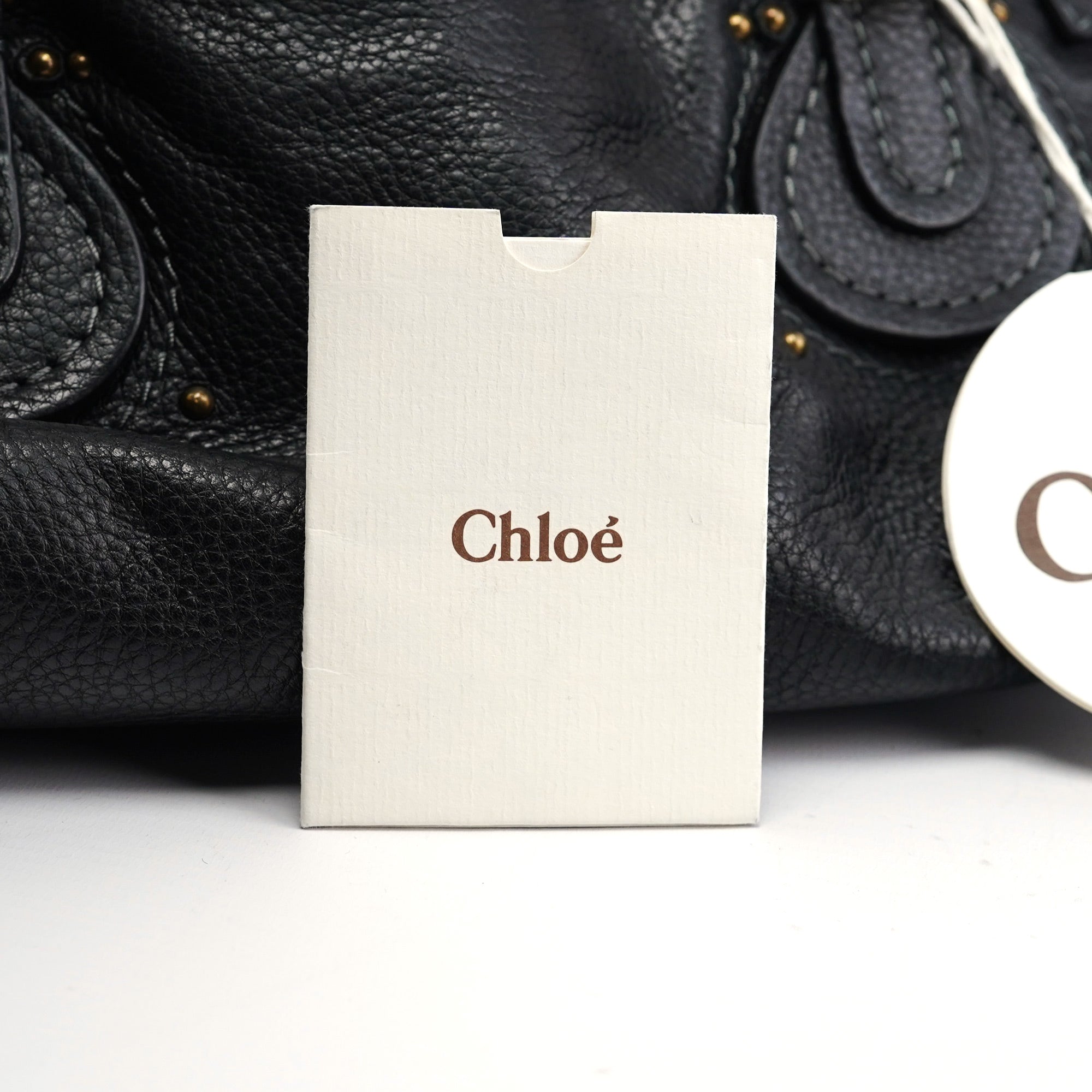 Black Leather Paddington Shoulder Bag