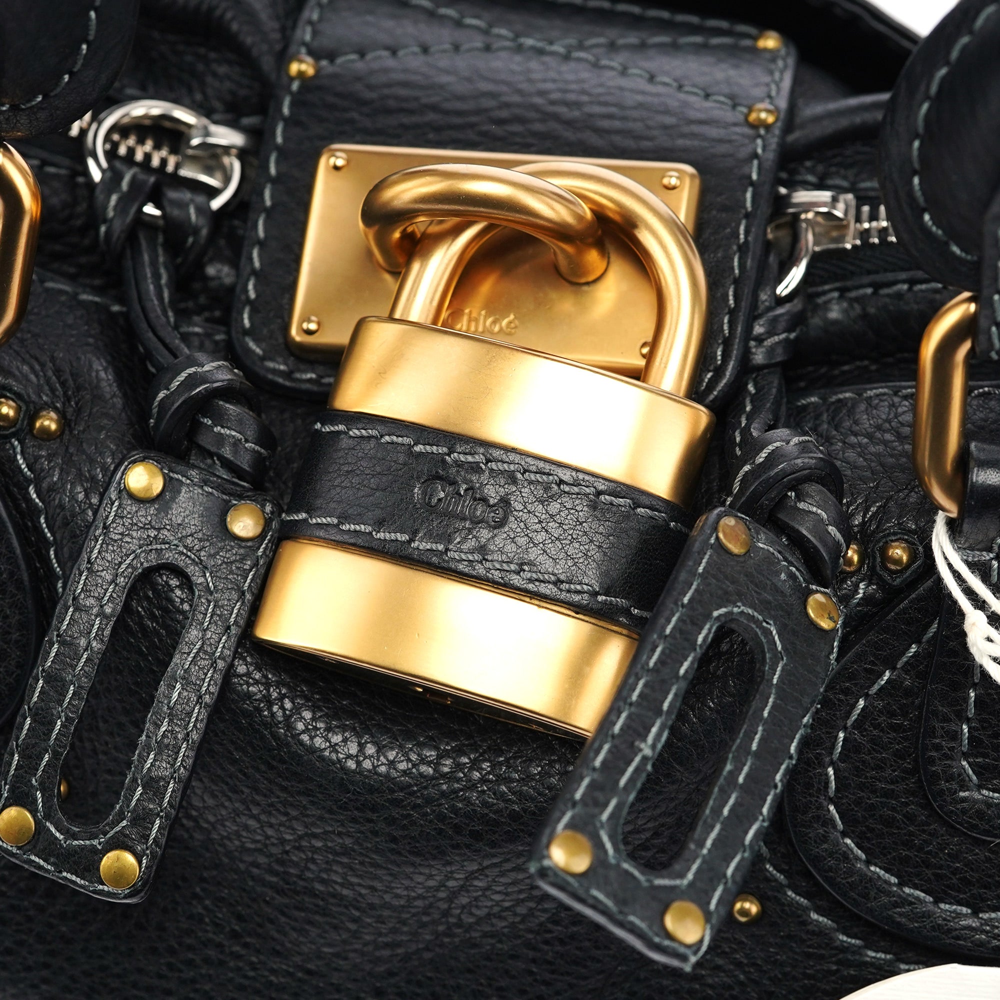 Black Leather Paddington Shoulder Bag