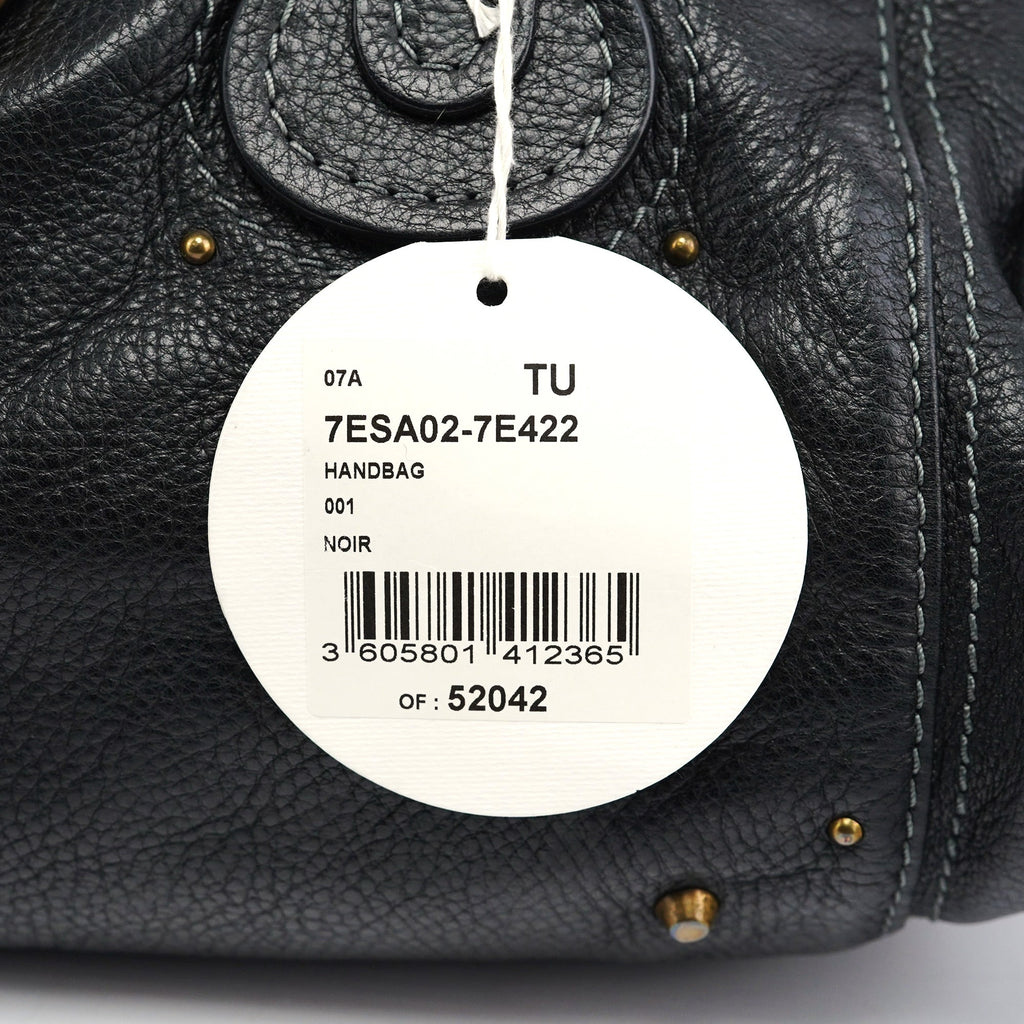 Black Leather Paddington Shoulder Bag