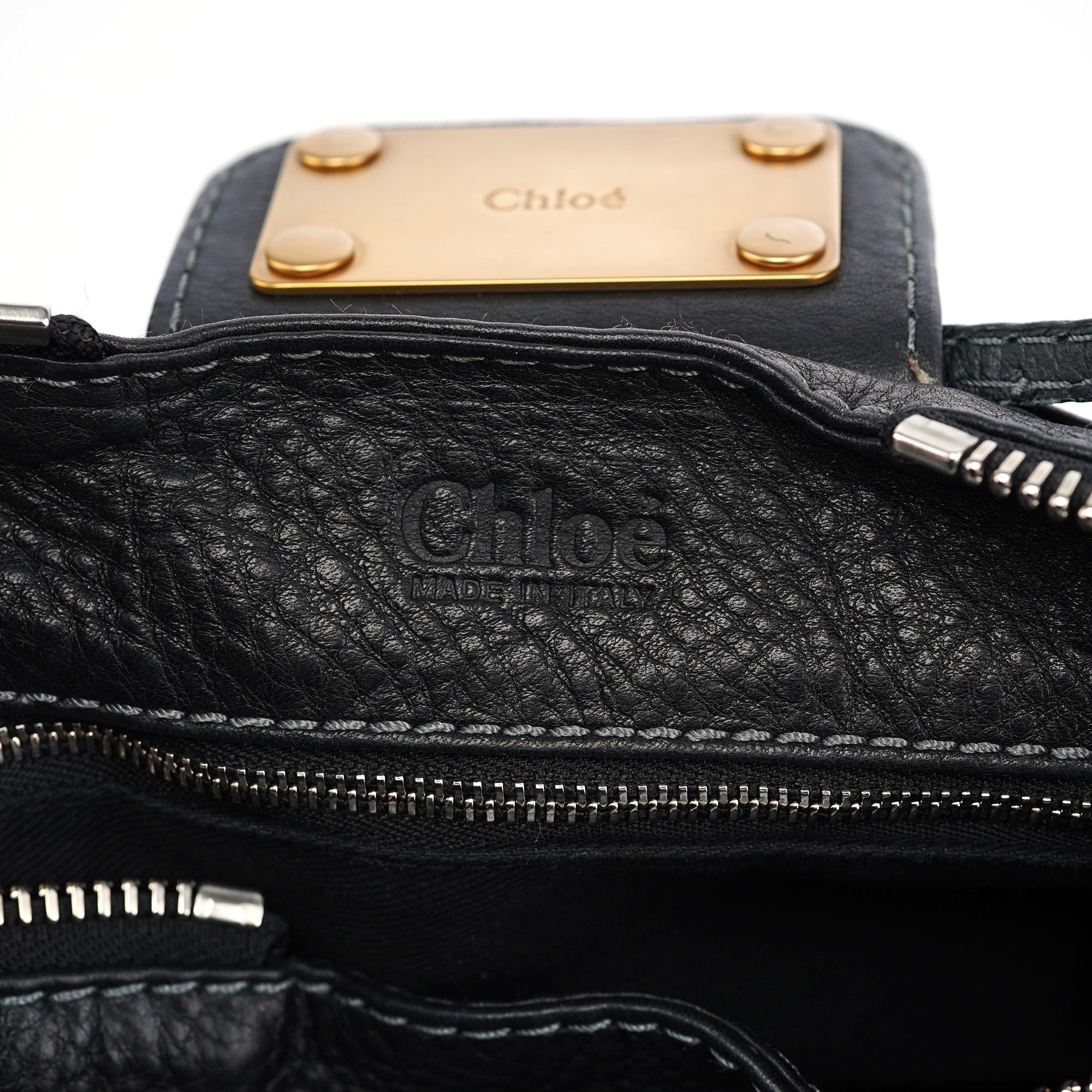 Black Leather Paddington Shoulder Bag