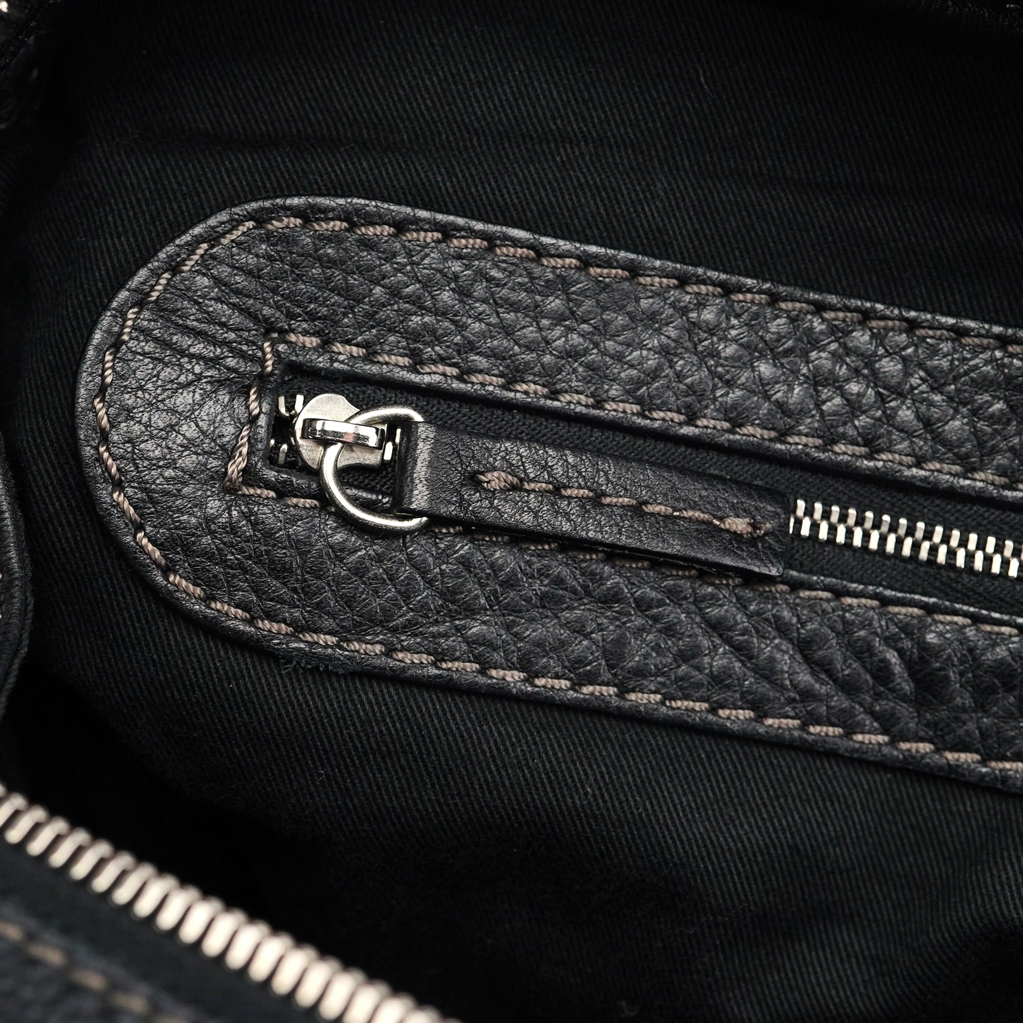 Black Leather Paddington Shoulder Bag