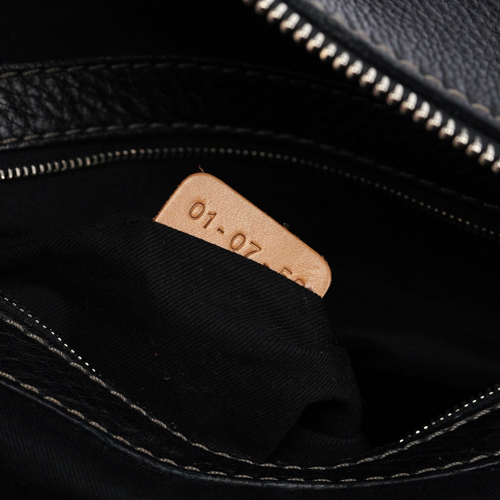 Black Leather Paddington Shoulder Bag
