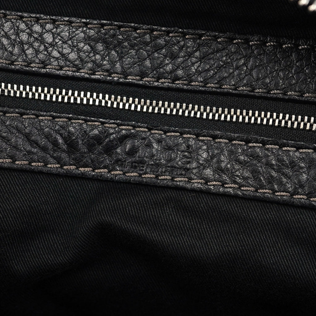 Black Leather Paddington Shoulder Bag