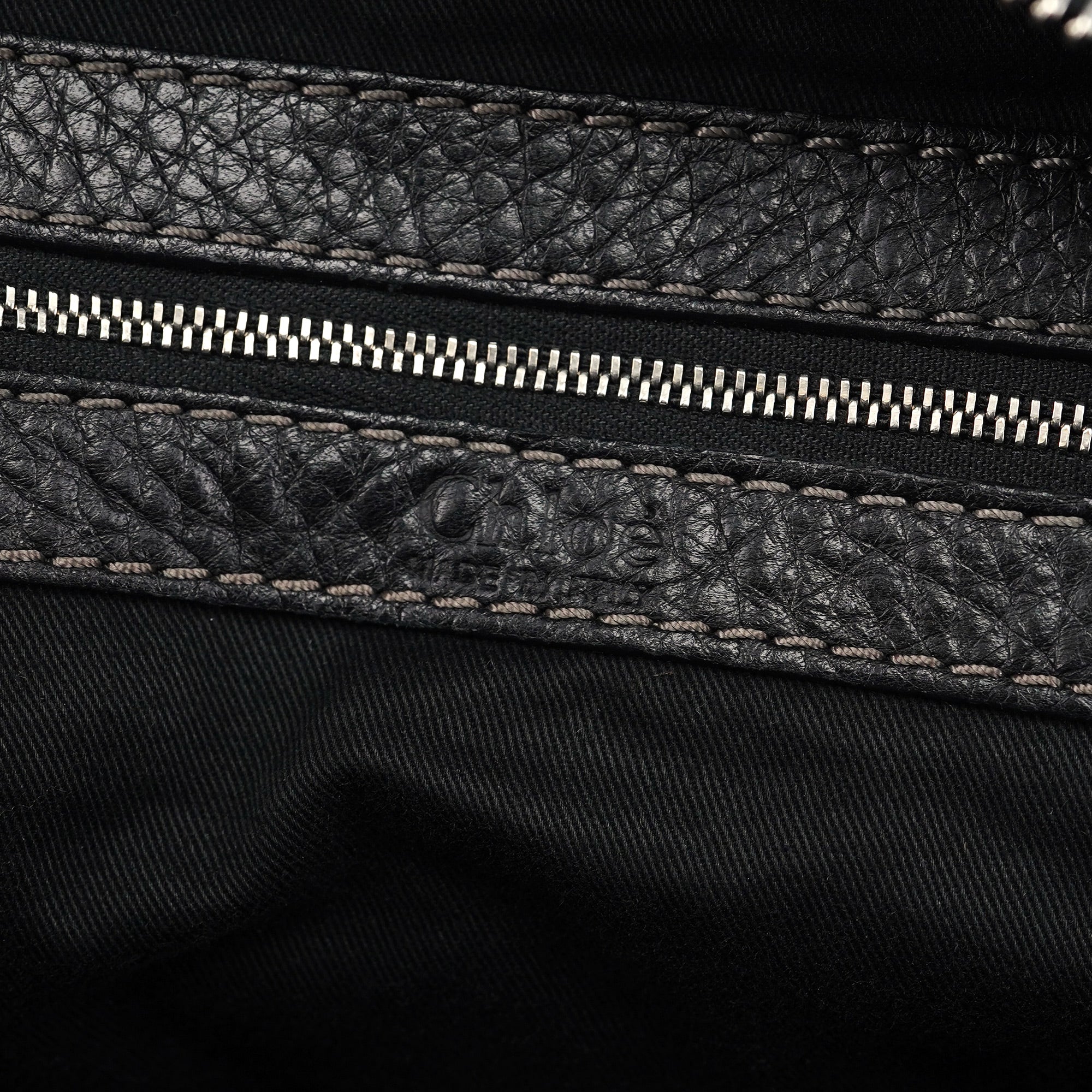 Black Leather Paddington Shoulder Bag
