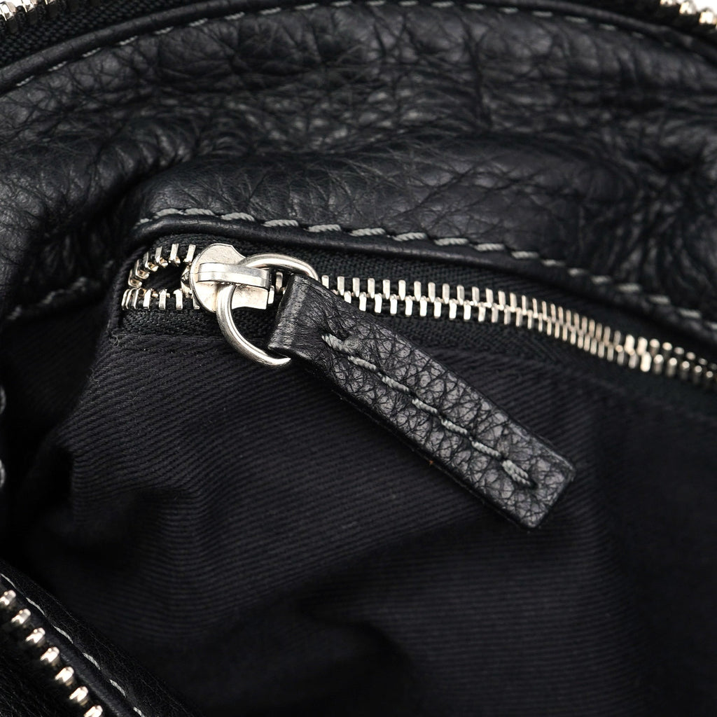 Black Leather Paddington Shoulder Bag