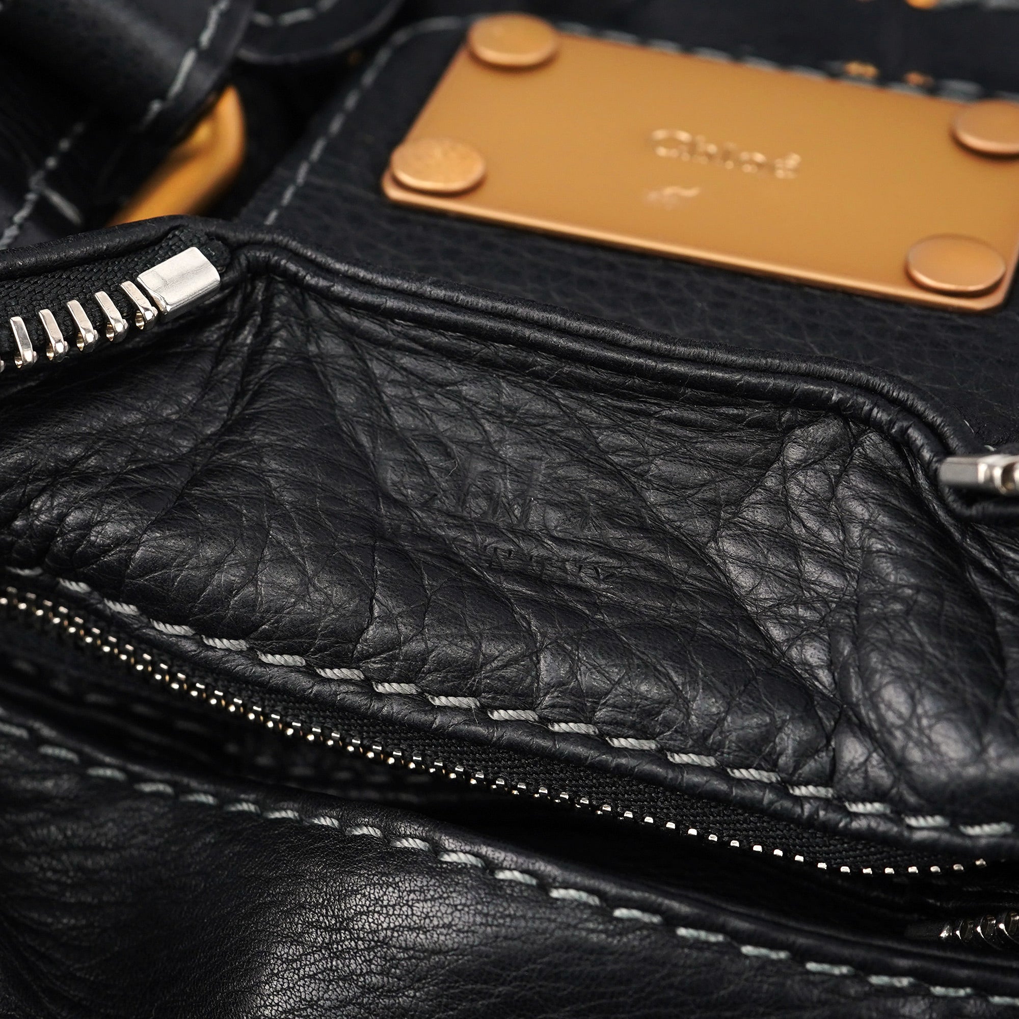 Black Leather Paddington Shoulder Bag