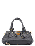 Black Leather Paddington Shoulder Bag
