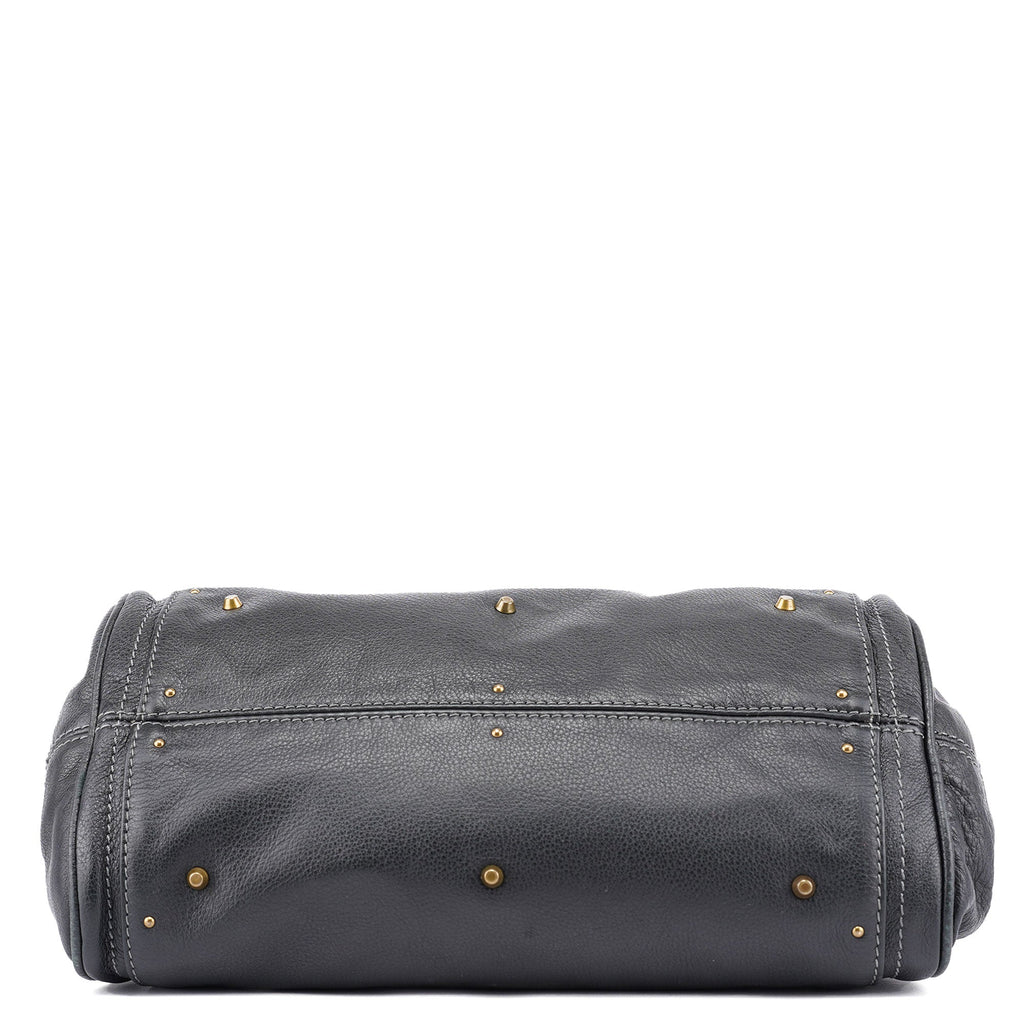 Black Leather Paddington Shoulder Bag