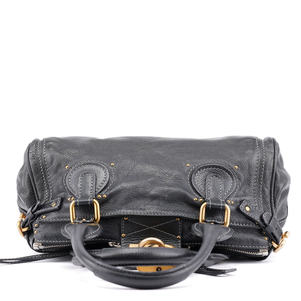Black Leather Paddington Shoulder Bag