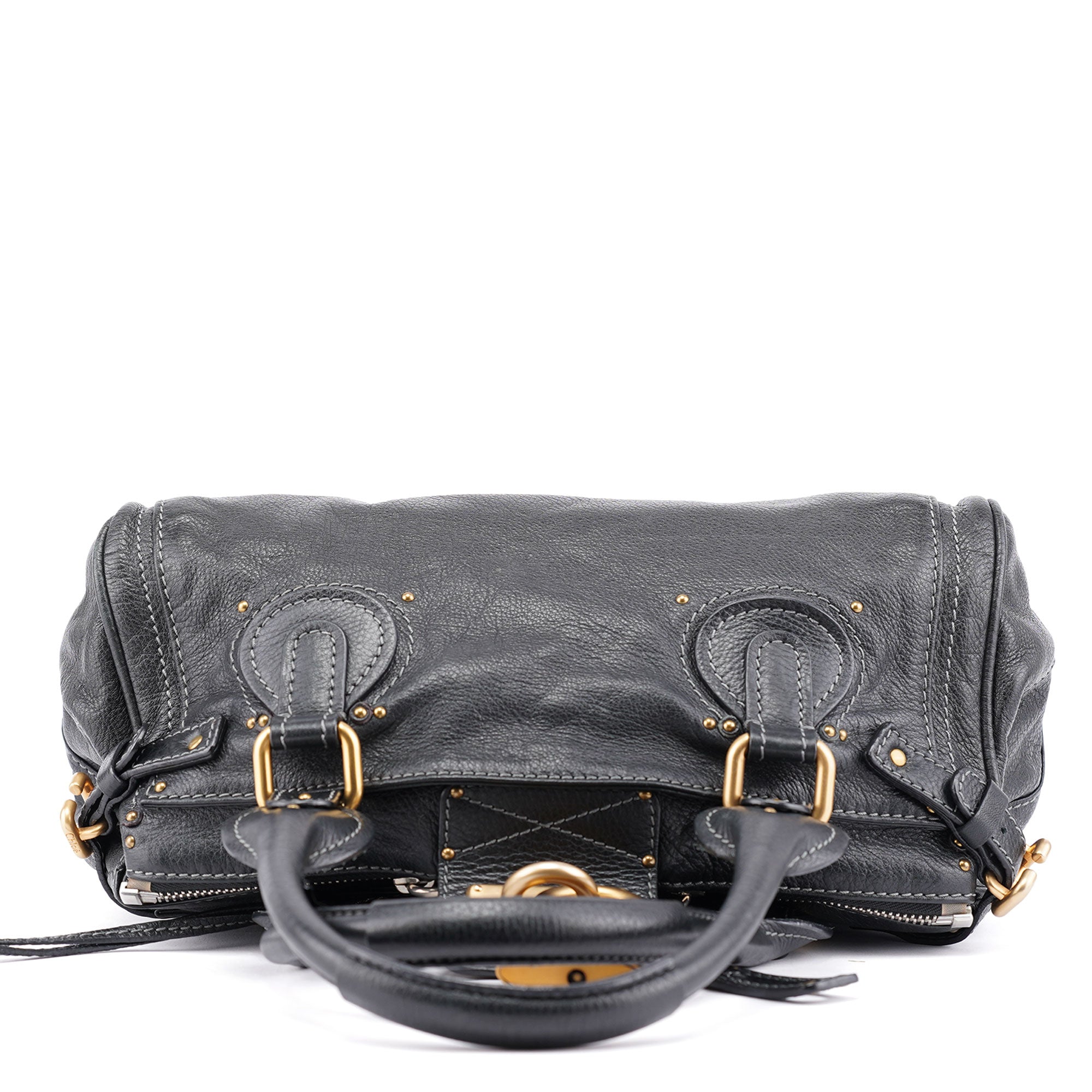 Black Leather Paddington Shoulder Bag