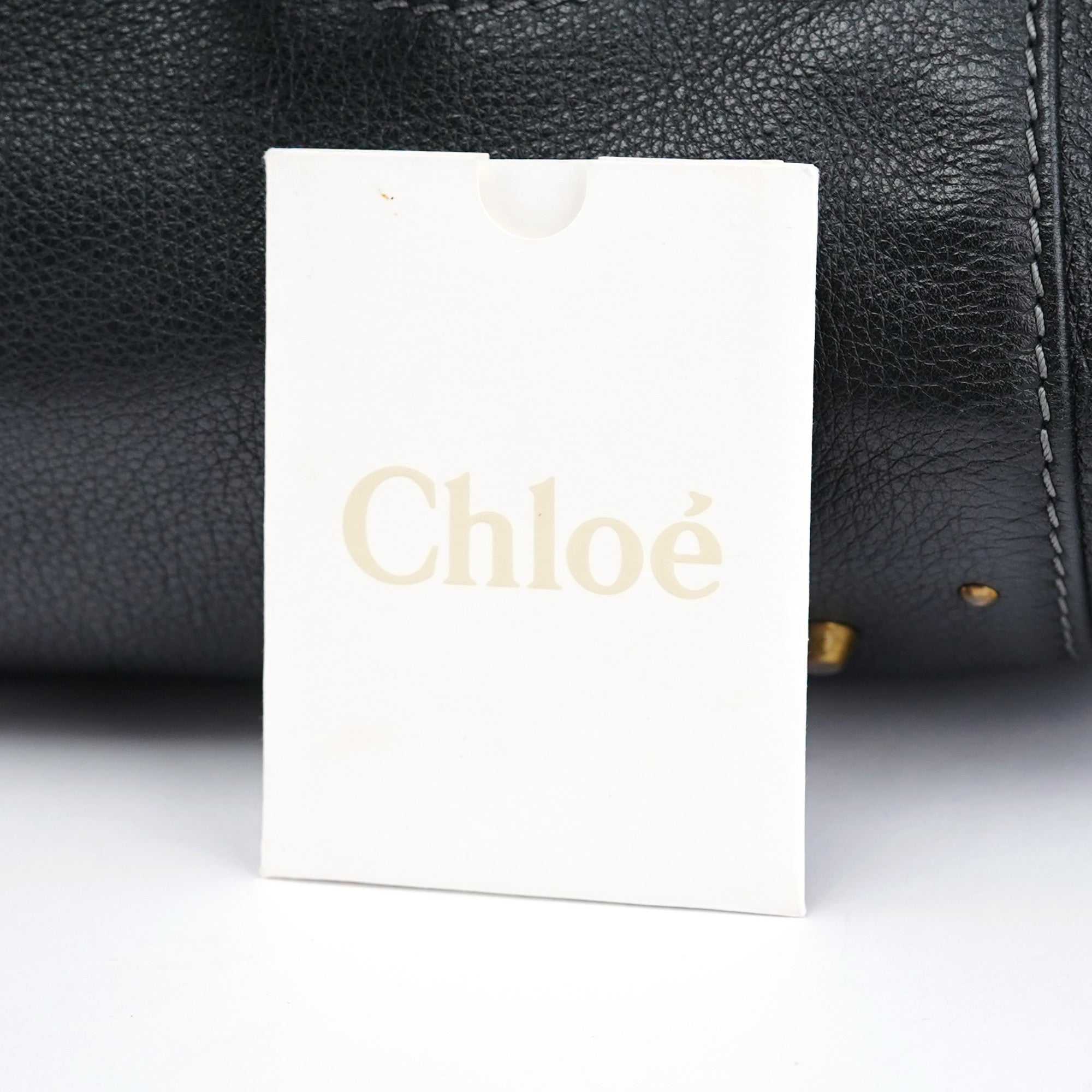 Black Leather Paddington Shoulder Bag