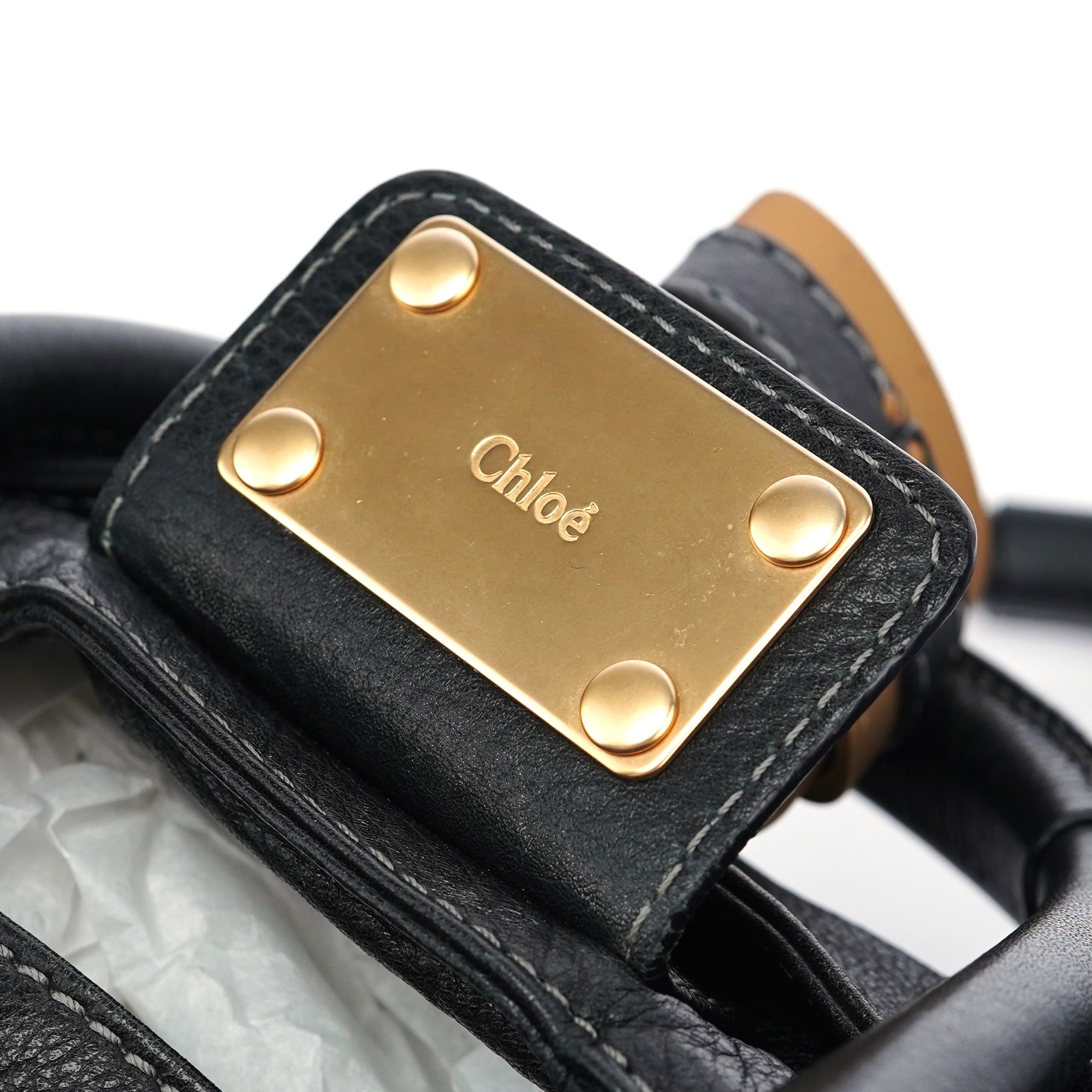 Black Leather Paddington Shoulder Bag