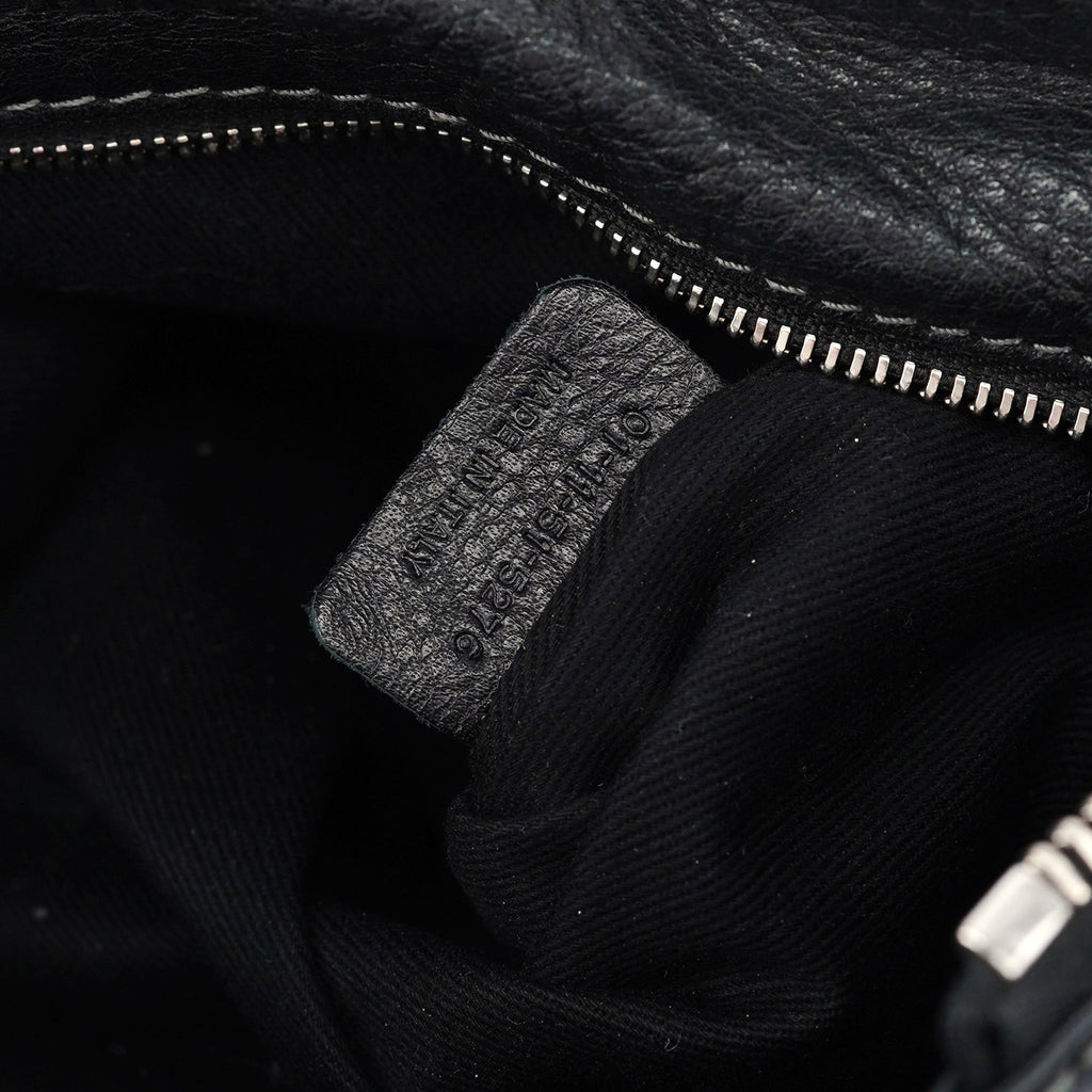 Black Leather Paddington Shoulder Bag