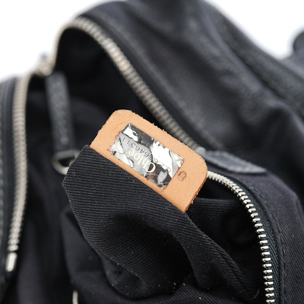 Black Leather Paddington Shoulder Bag