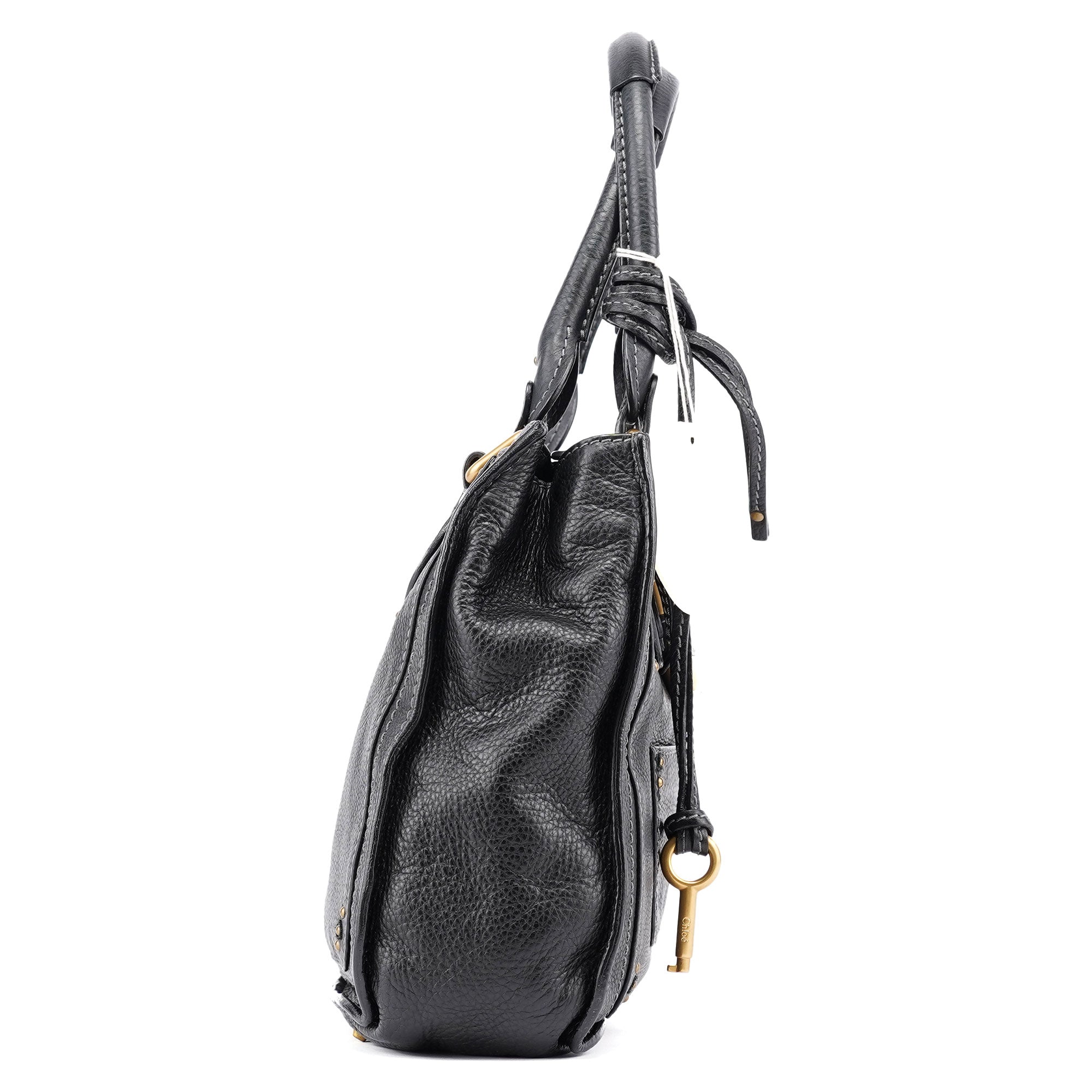Black Leather Paddington Tote Bag