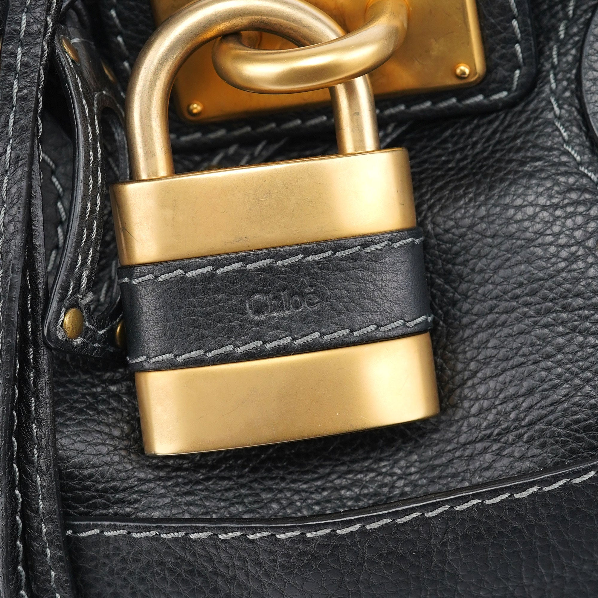 Black Leather Paddington Tote Bag