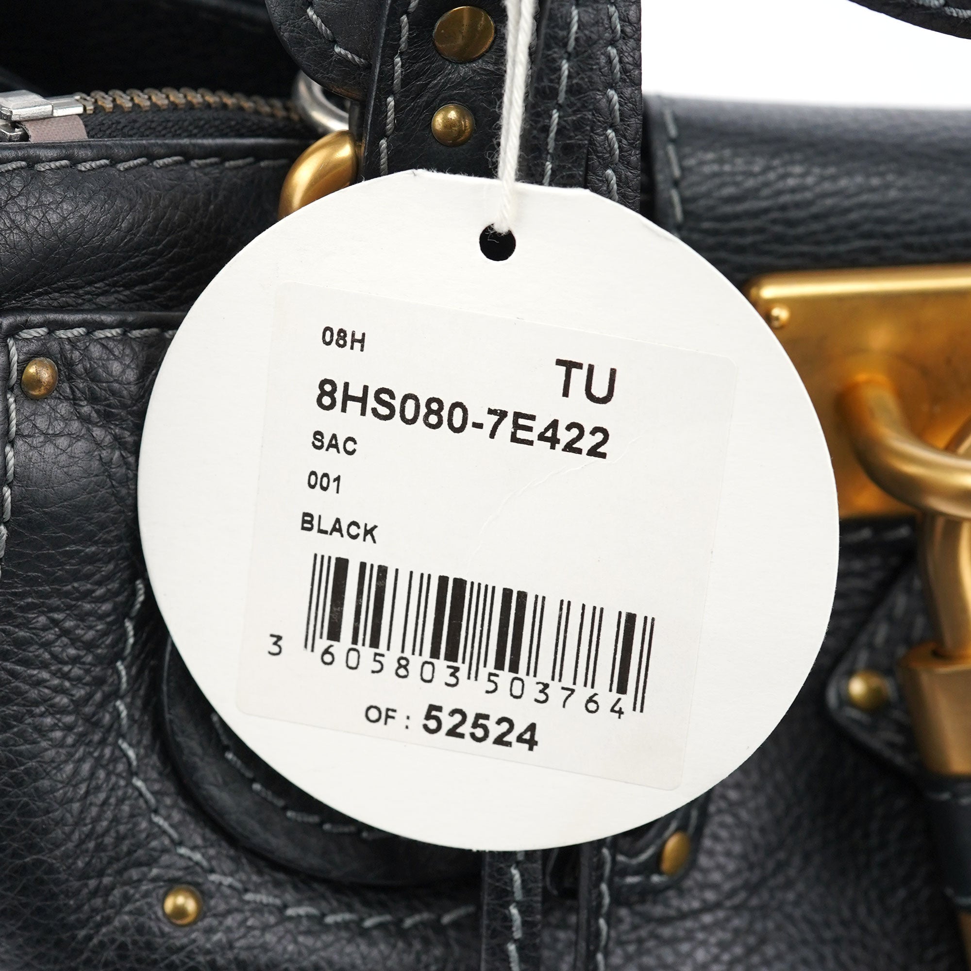 Black Leather Paddington Tote Bag