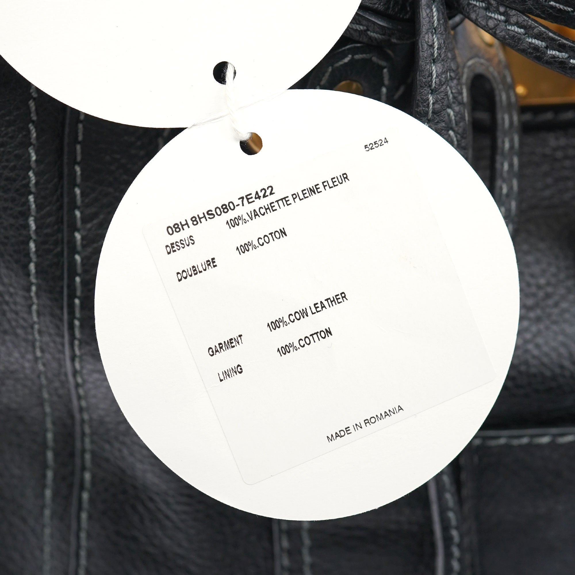 Black Leather Paddington Tote Bag