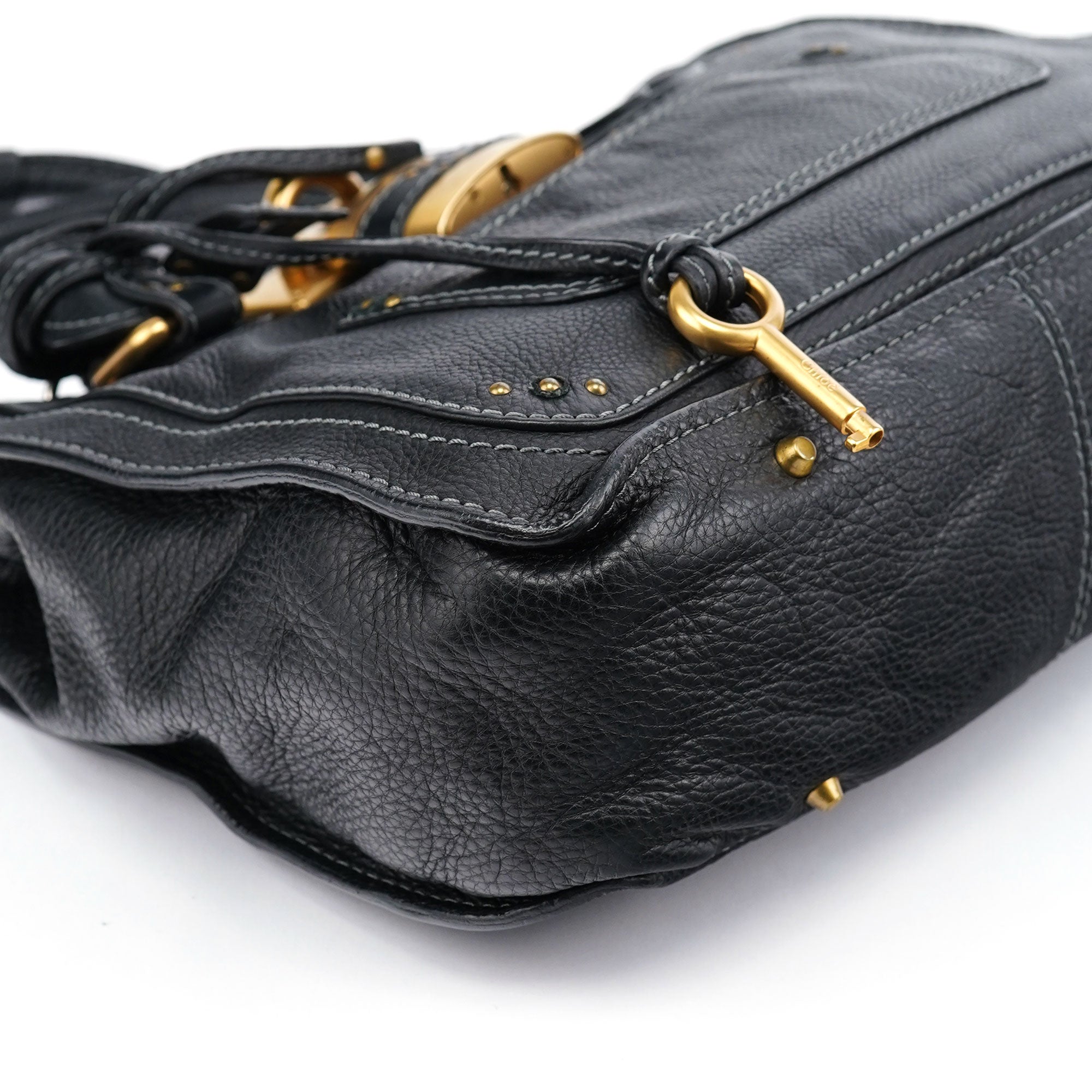 Black Leather Paddington Tote Bag