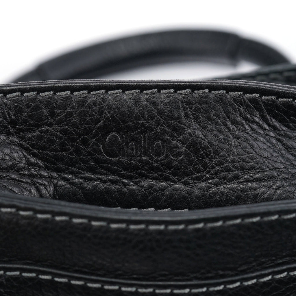 Black Leather Paddington Tote Bag
